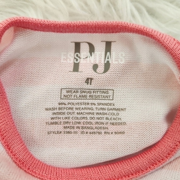PJ Essentials Soft Girls pajama set. Size 4T. New. - Picture 5 of 5